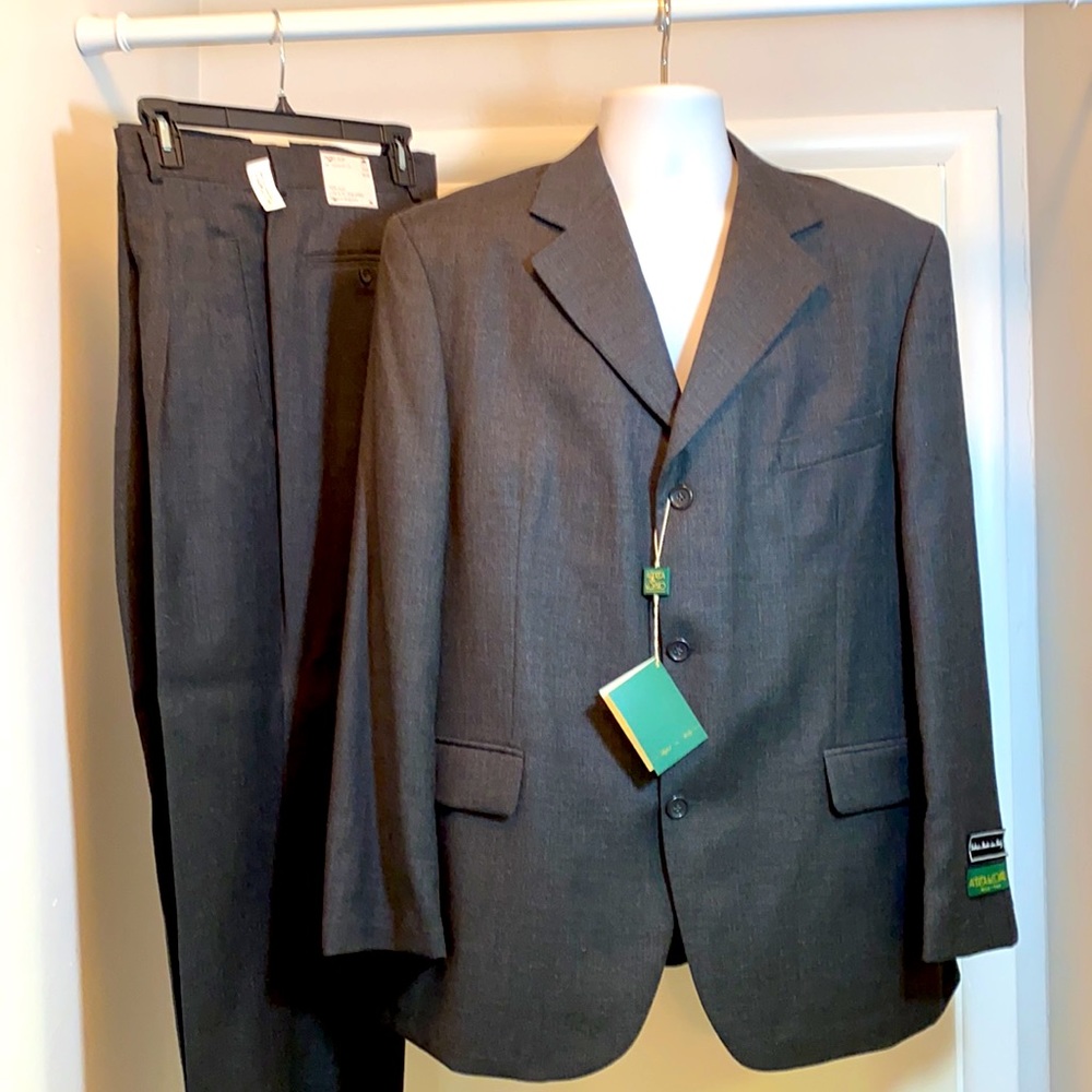Andrea da Cossato Wool Suit 44 Reg 38” waist